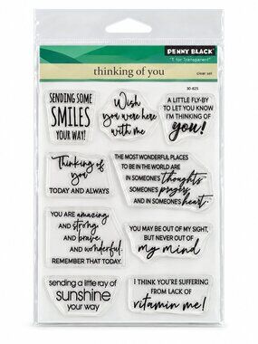 Penny Black Thinking of You 30-825 Clear Stamp Set Card Making Sentiments